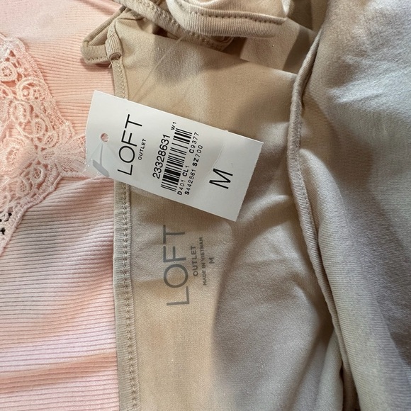 LOFT Cream Fitted Sleeveless Camisole Tank Top - Picture 6 of 6